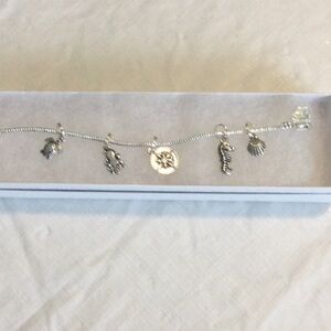 Silver Color Charm Bracelet NWOT